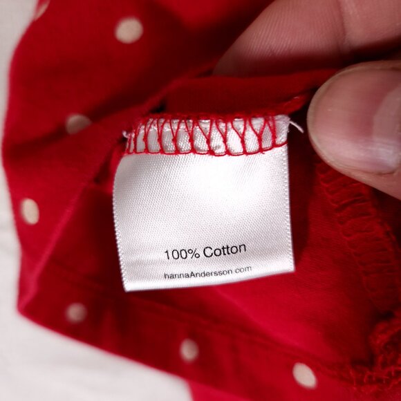 Hanna Andersson Red White Polka Dot Dress Girls 120 6-7 Y Ruffles Cotton - Picture 8 of 11